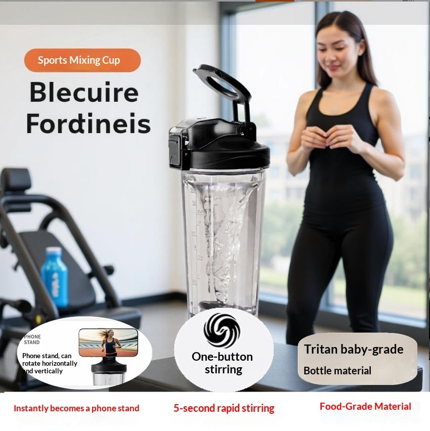 Electric Portable Protein Powder Mug With Magnetic Mount And Automatic Stirring